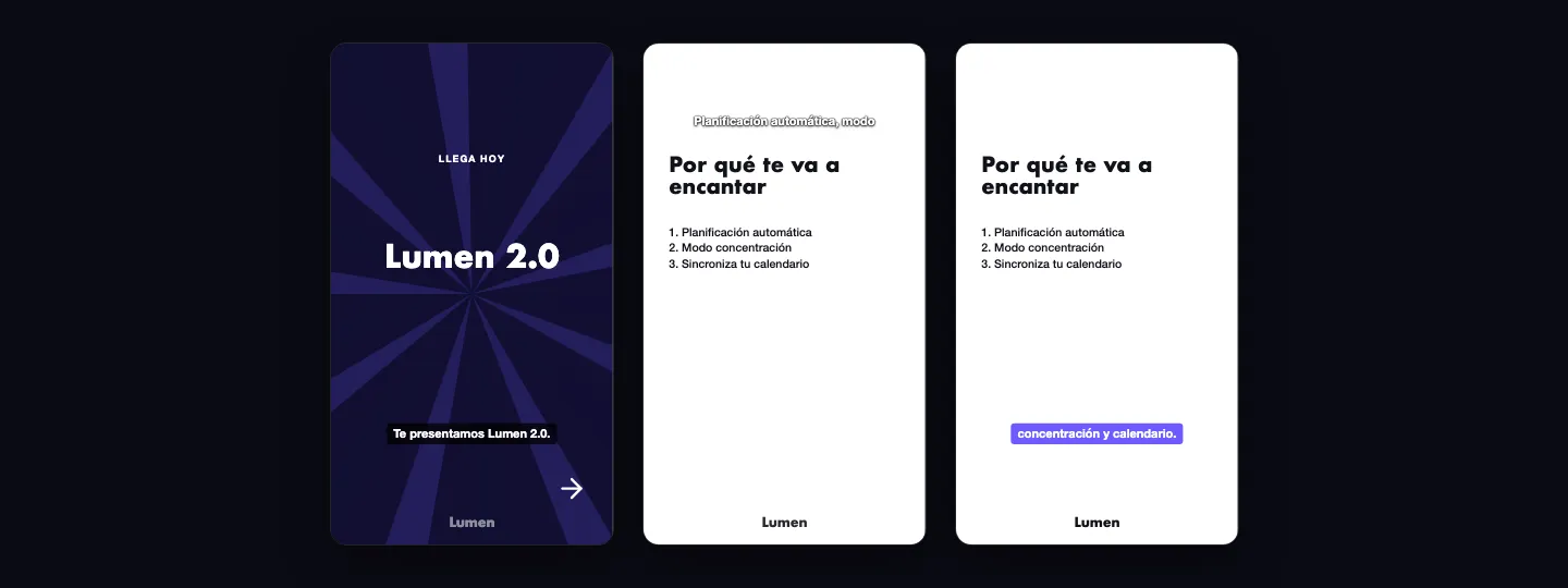 Subtítulos en barra, con contorno y resaltados
