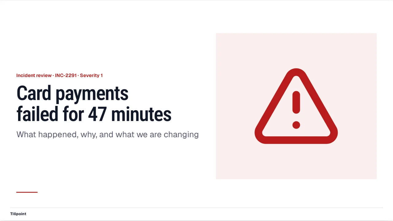 Screenshot of Incident Review