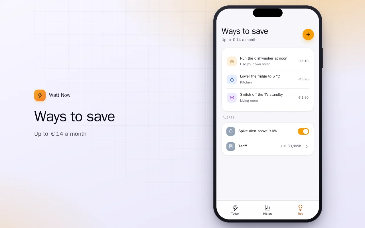 Home energy monitor: the Ways to save screen