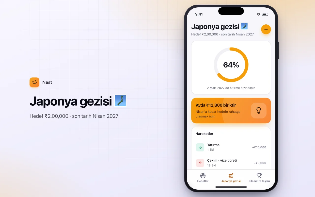 Birikim hedefleri takipçisi: Japonya gezisi 🗾 ekranı