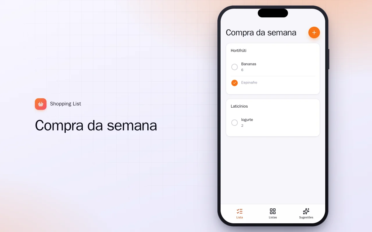 Lista de compras (Flutter): a tela Compra da semana