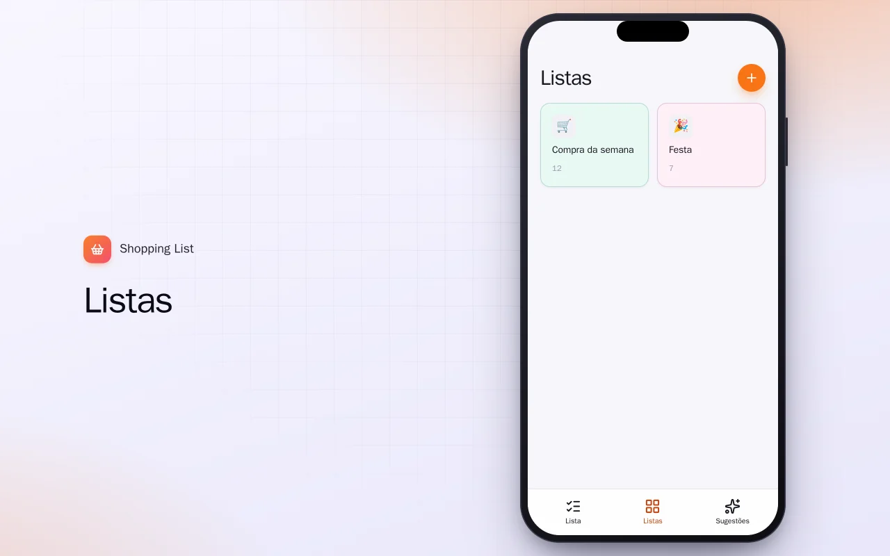 Lista de compras (Flutter): a tela Listas