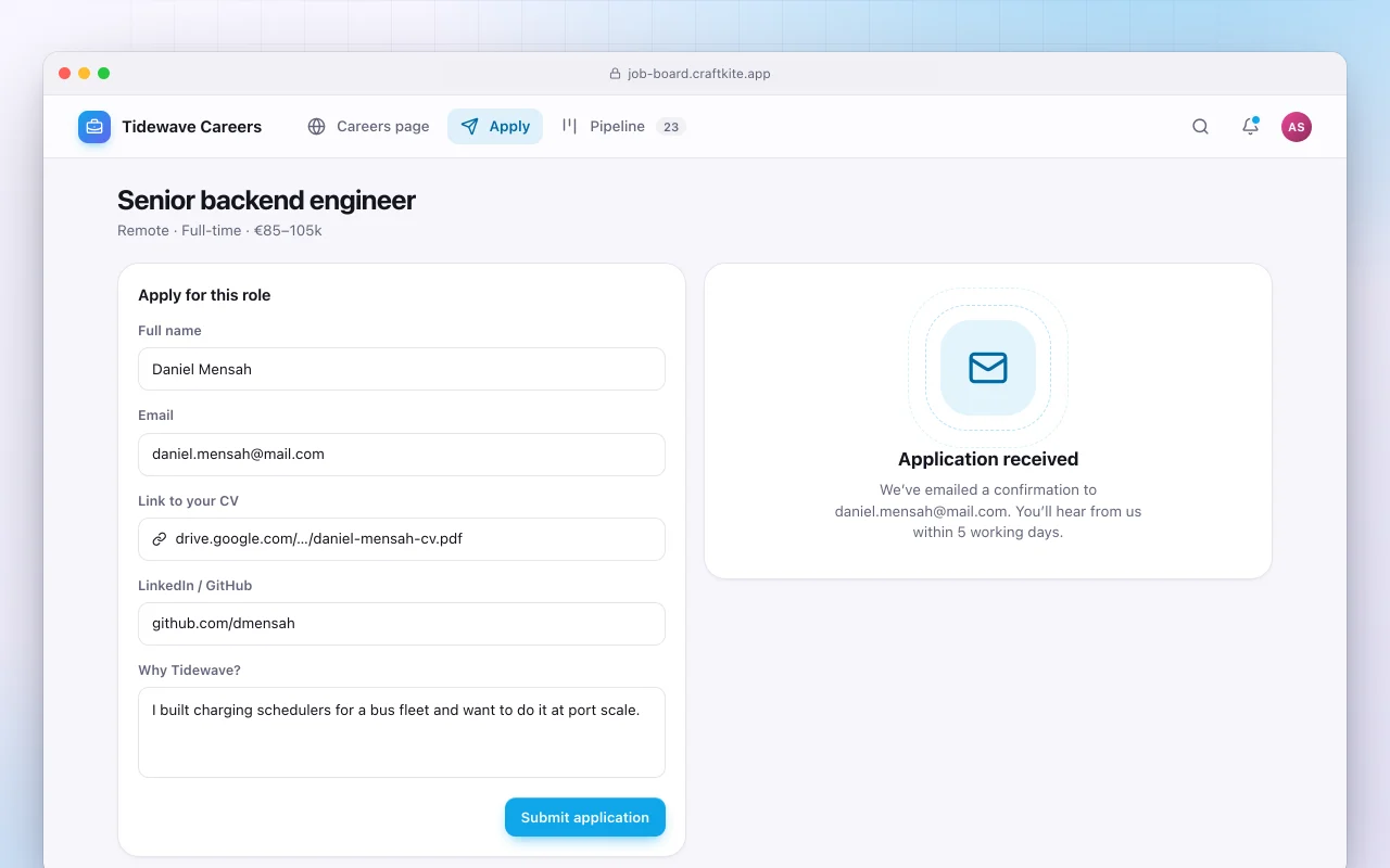 Job board: the Senior backend engineer screen