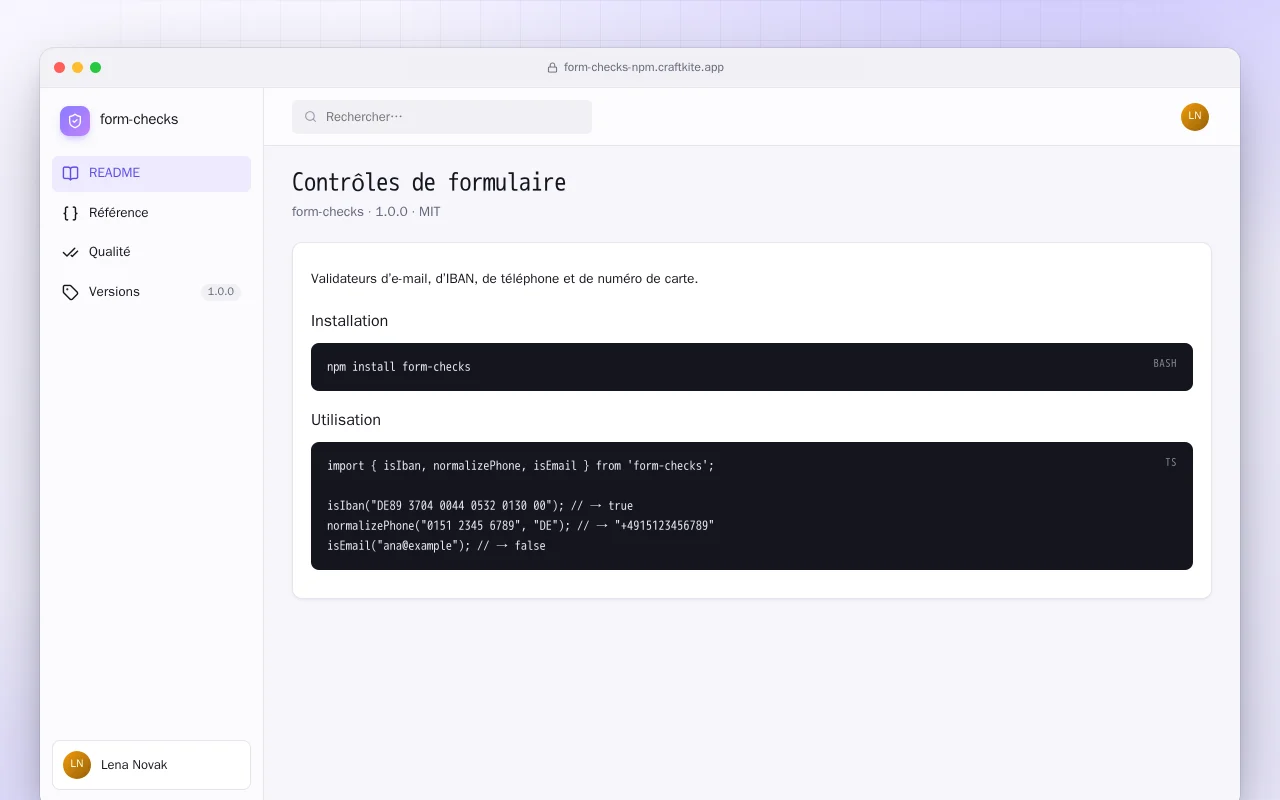Contrôles de formulaire (TypeScript) : l’écran Contrôles de formulaire