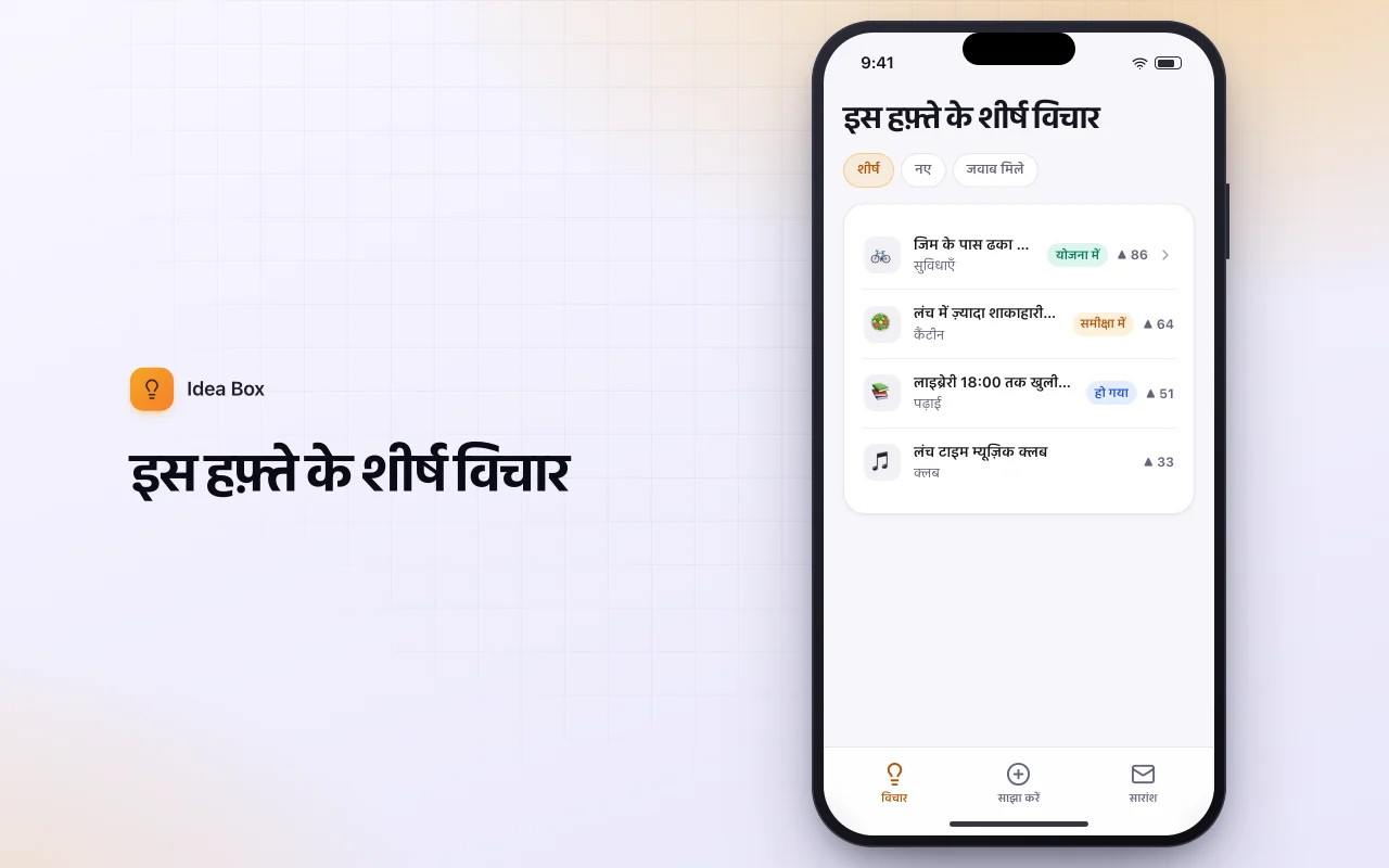 गुमनाम सुझाव पेटी: इस हफ़्ते के शीर्ष विचार स्क्रीन