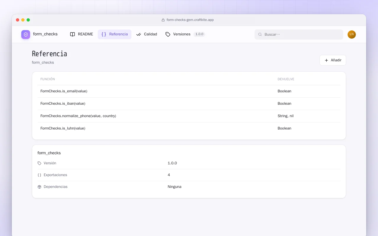 Validaciones de formulario (Ruby): la pantalla Referencia