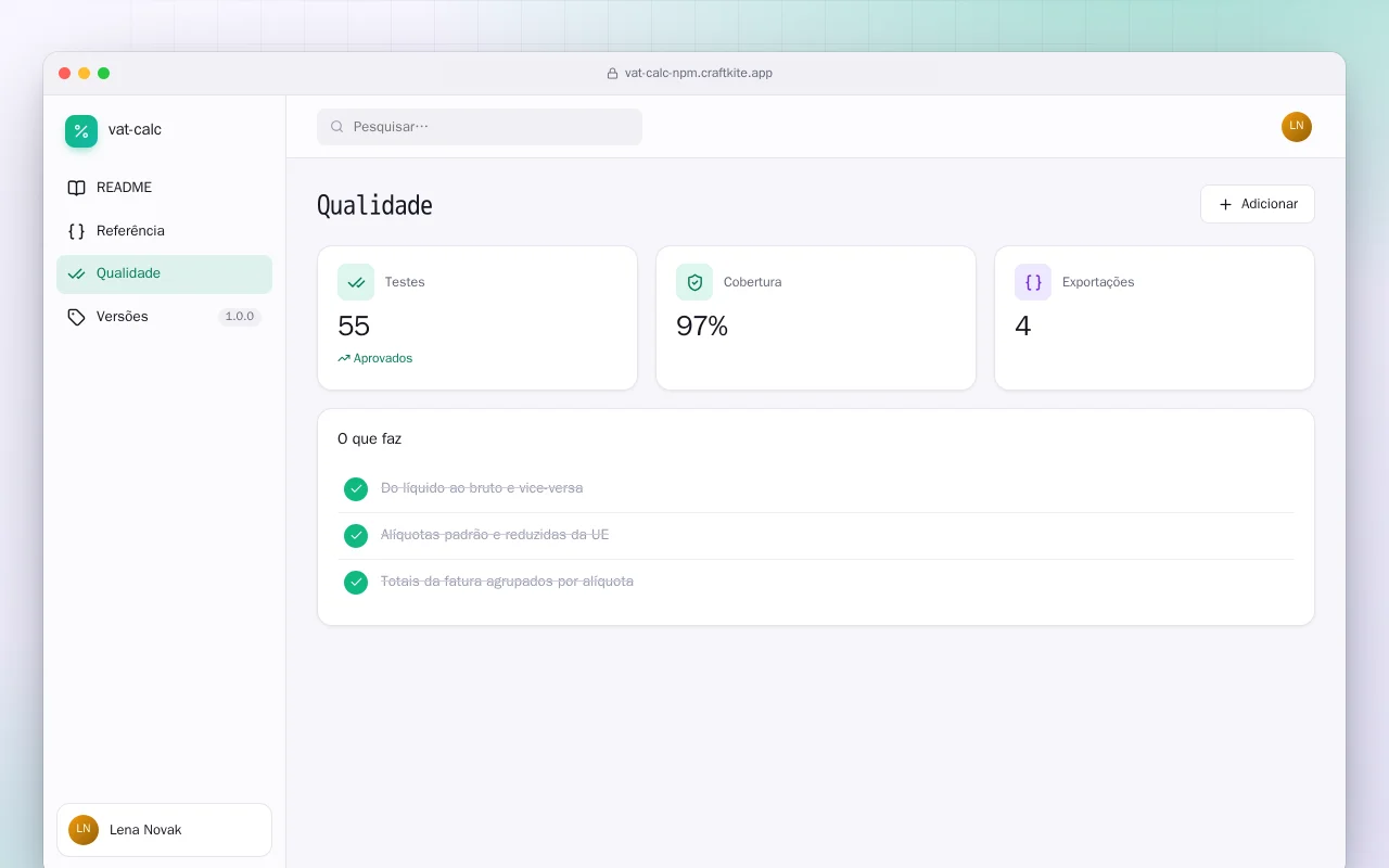 Calculadora de IVA (TypeScript): a tela Qualidade