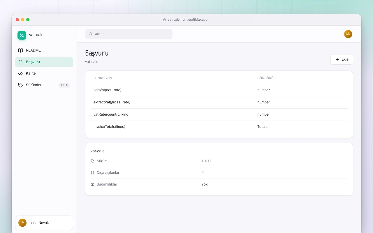 KDV Hesabı (TypeScript): Başvuru ekranı