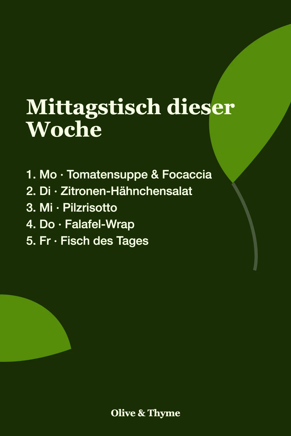 Screenshot von Wochenkarte