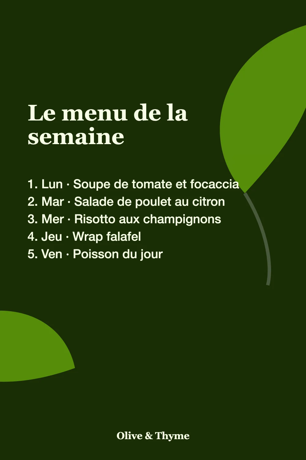 Capture de Menu de la semaine