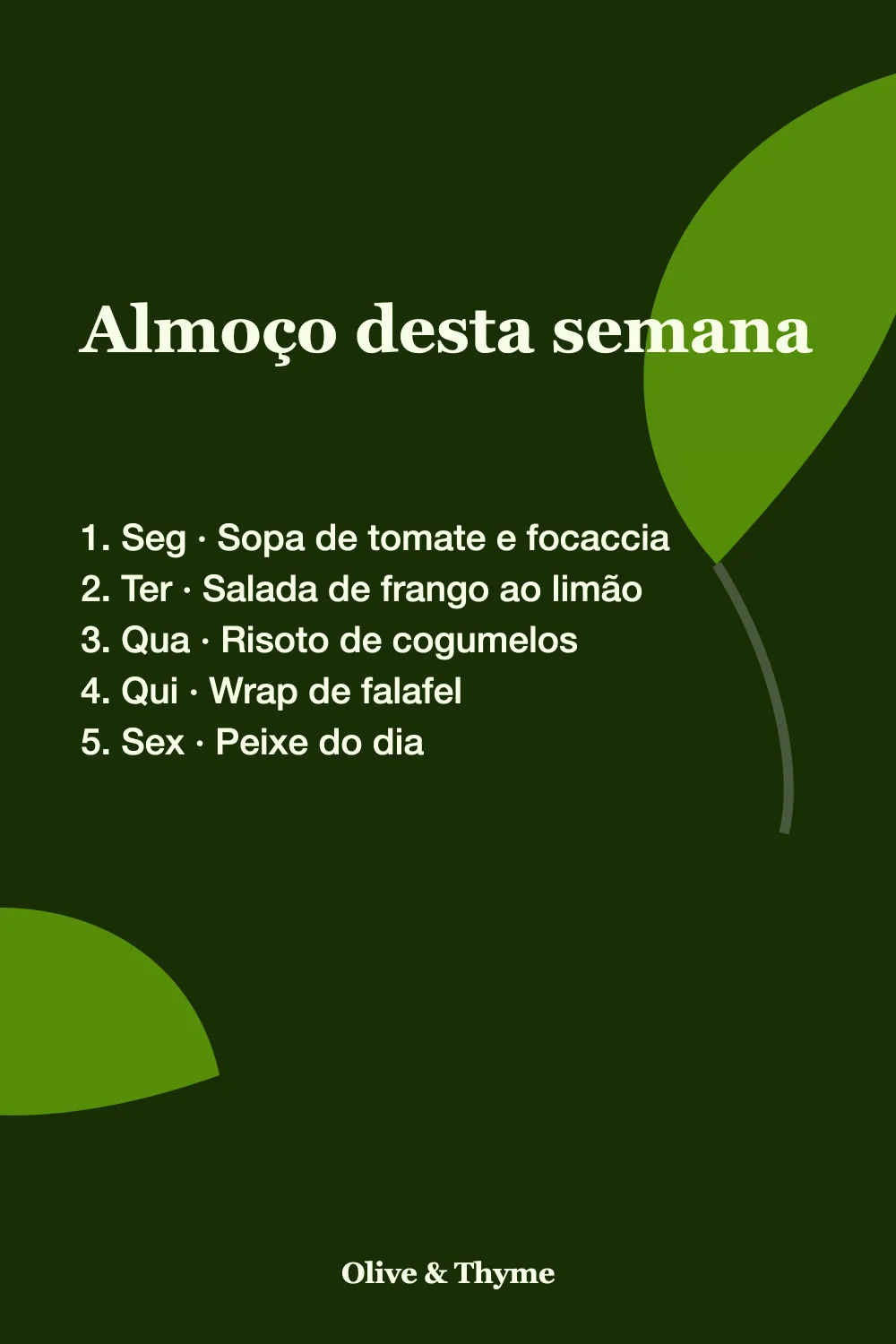 Captura de Cardápio da semana