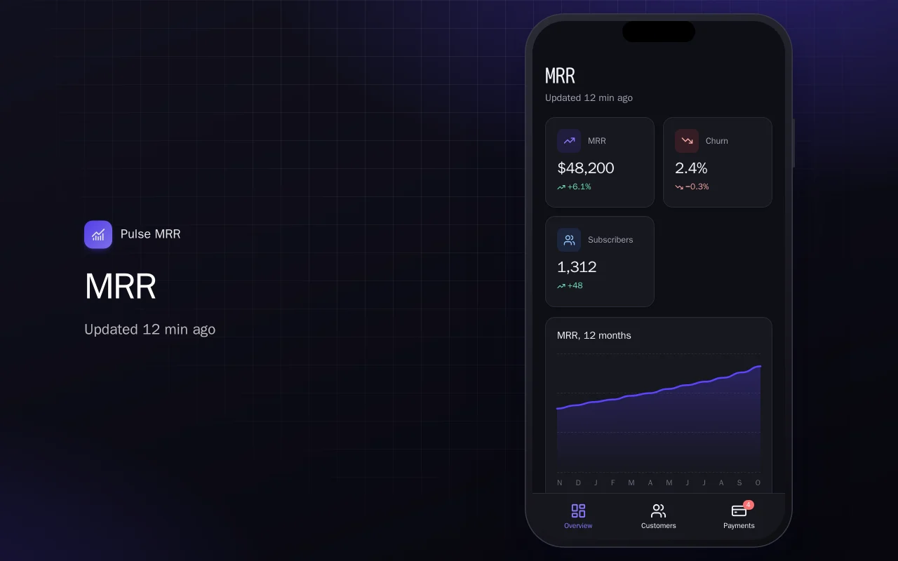 Subscription metrics on the go: the MRR screen