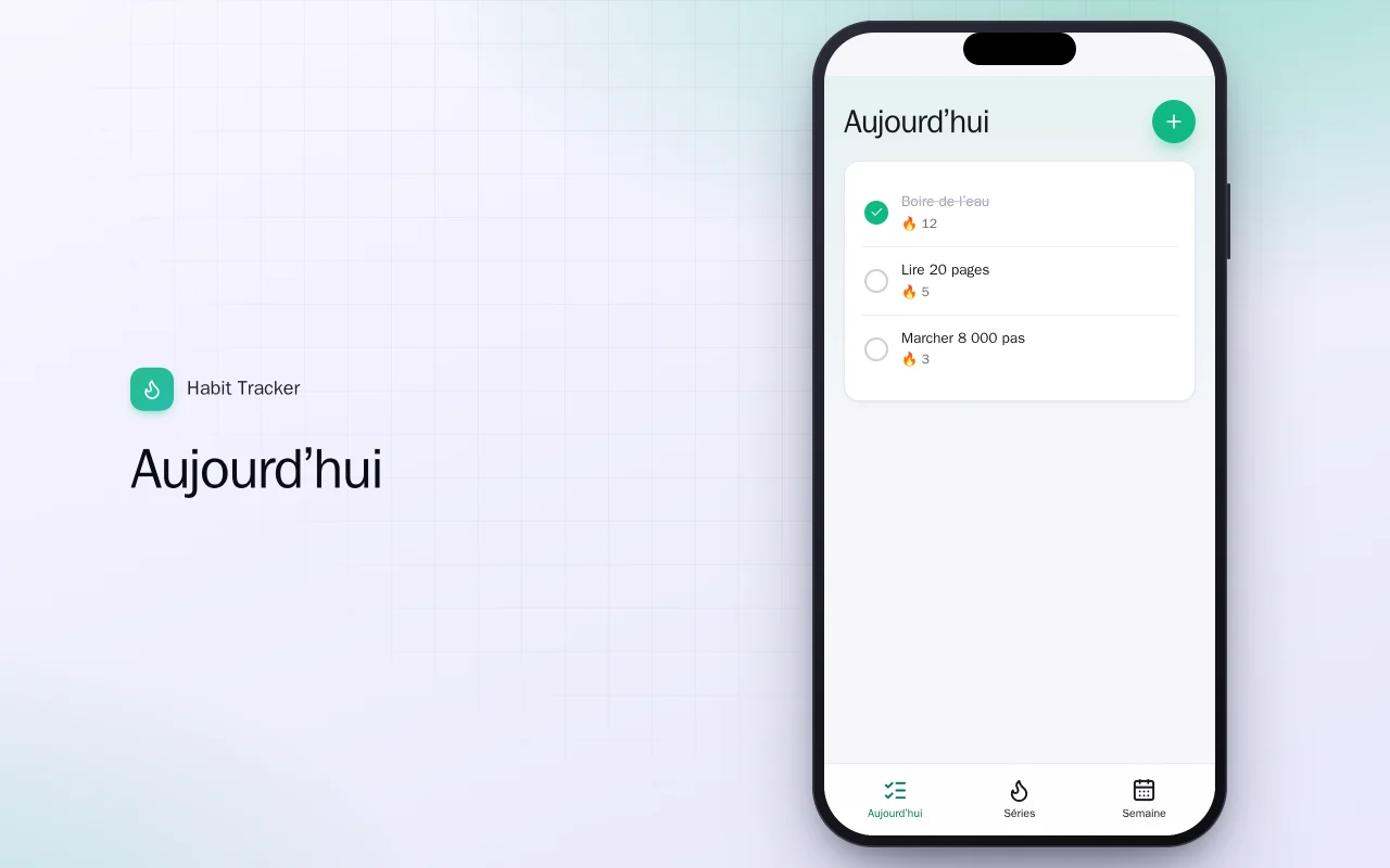 Habitudes (Flutter) : l’écran Aujourd’hui