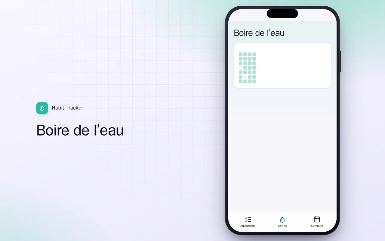 Habitudes (Flutter) : l’écran Boire de l’eau