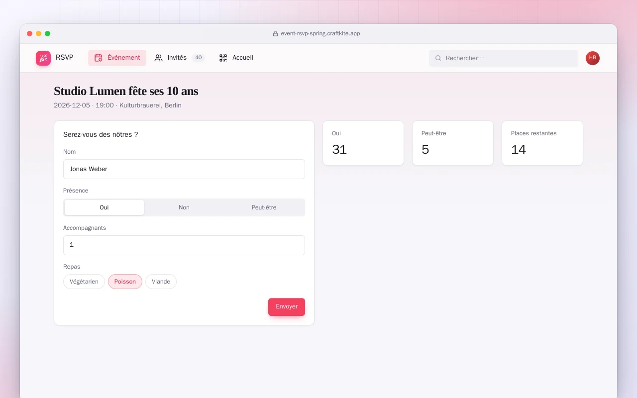 Réponses à un événement (Spring Boot) : l’écran Studio Lumen fête ses 10 ans