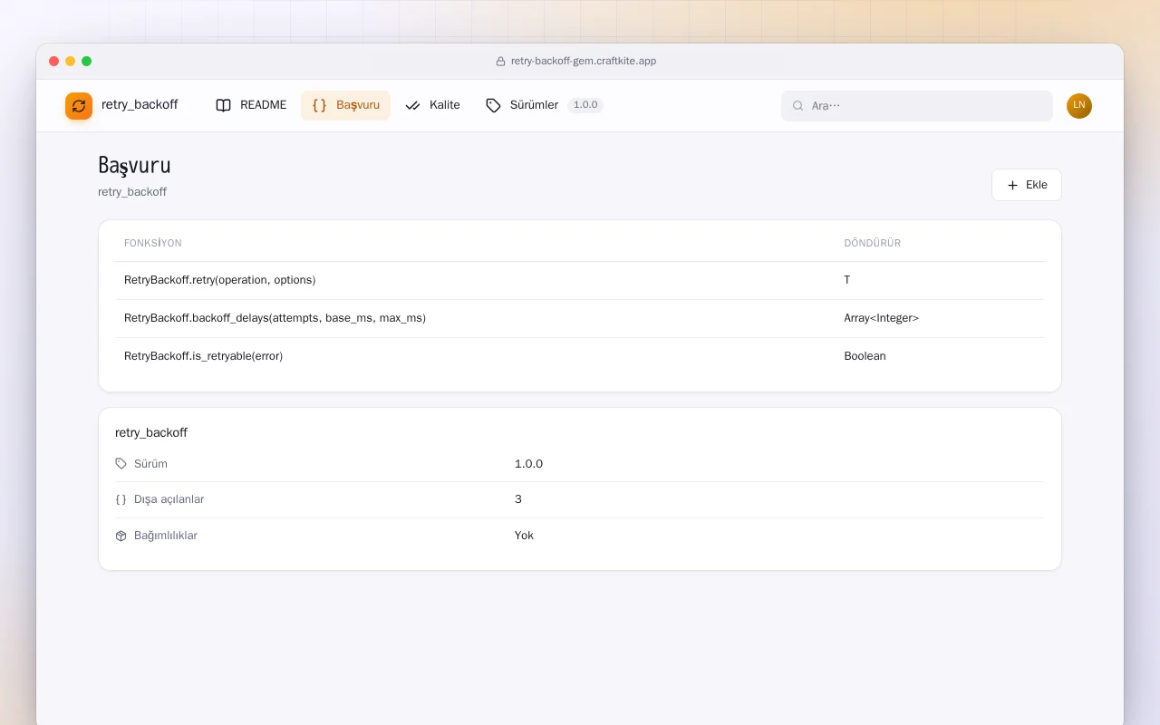 Retry Backoff (Ruby): Başvuru ekranı