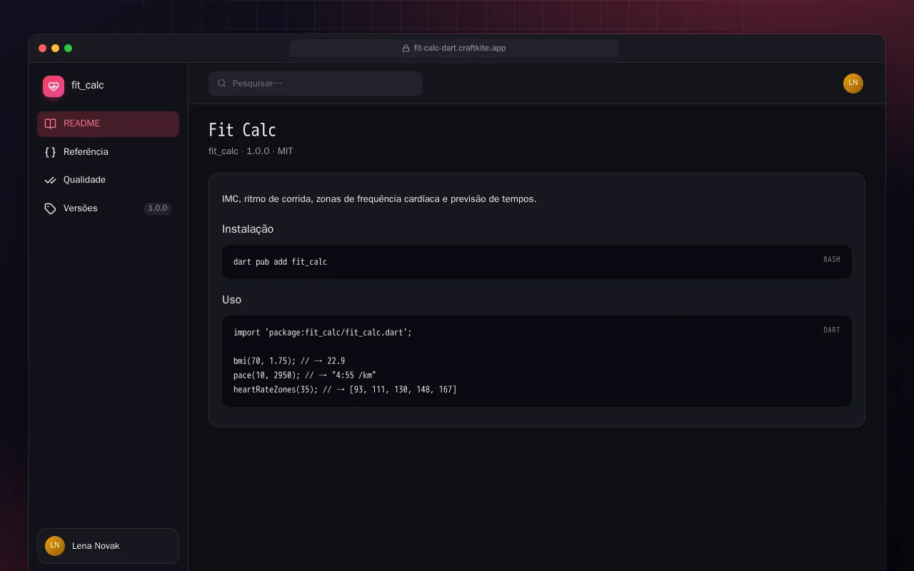 Fit Calc (Dart): a tela Fit Calc