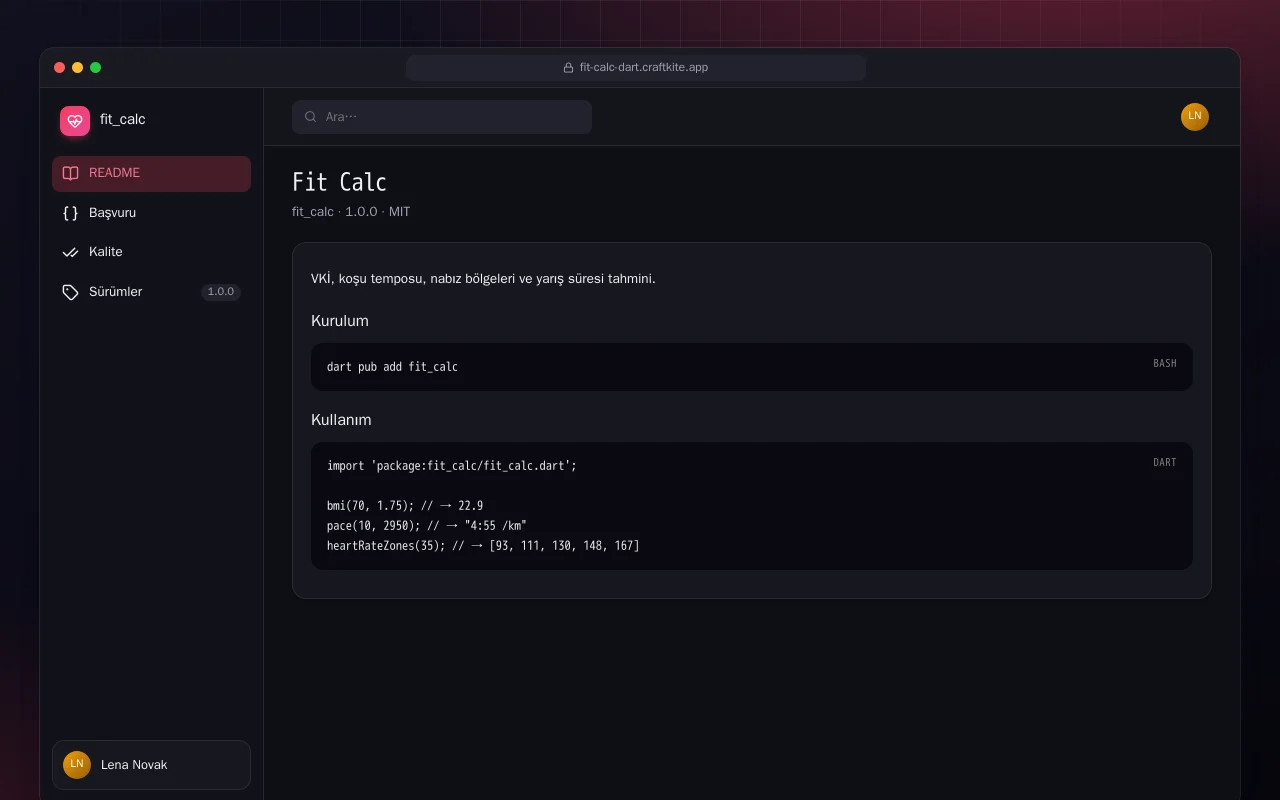 Fit Calc (Dart): Fit Calc ekranı