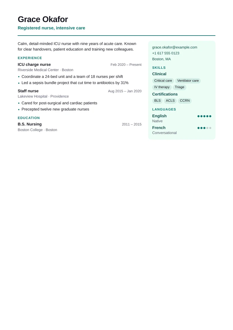 Screenshot of Care