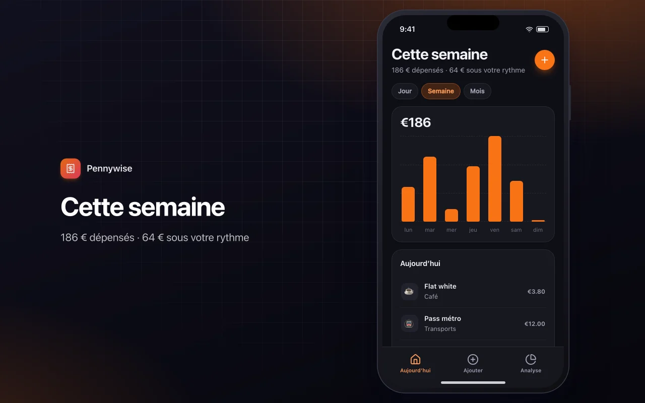 Suivi de dépenses du quotidien : l’écran Cette semaine