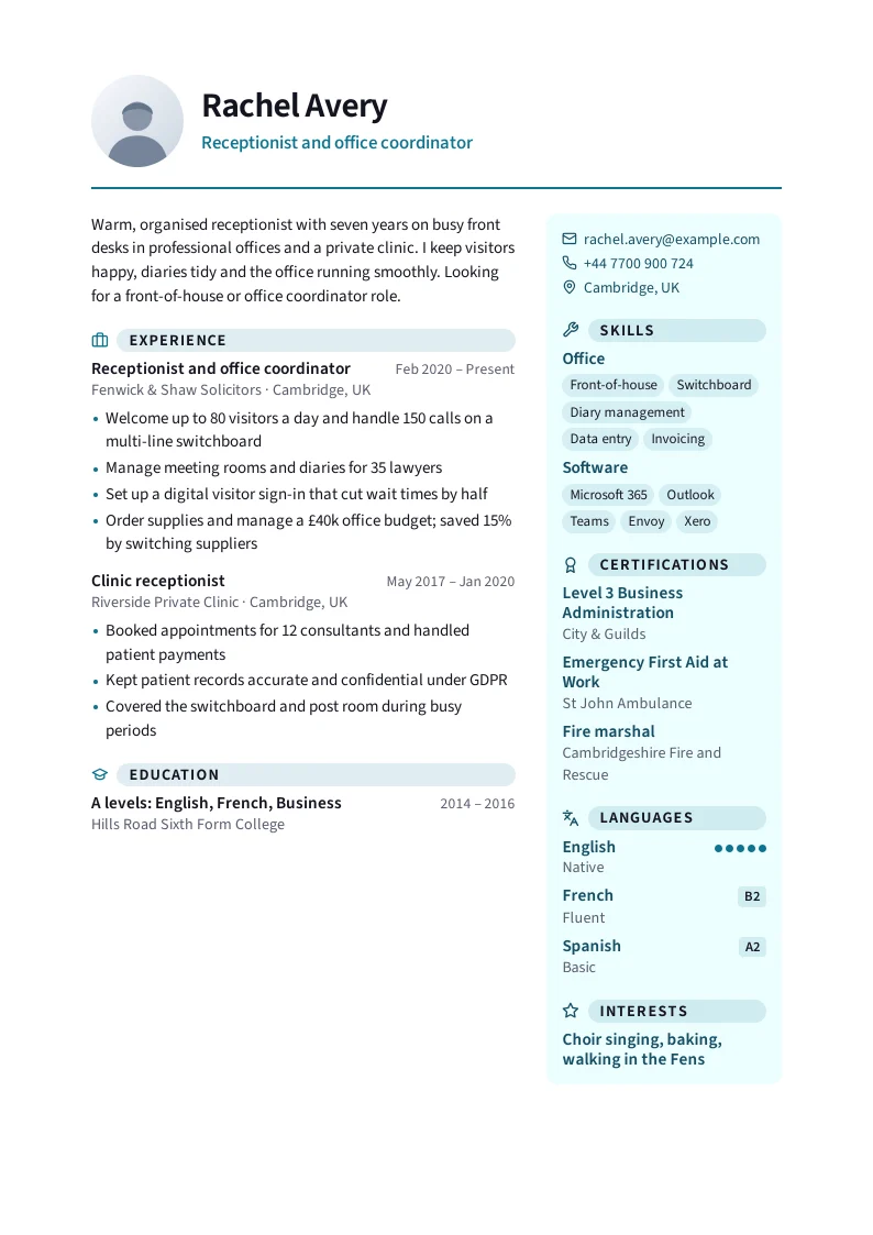 Screenshot of Welcome