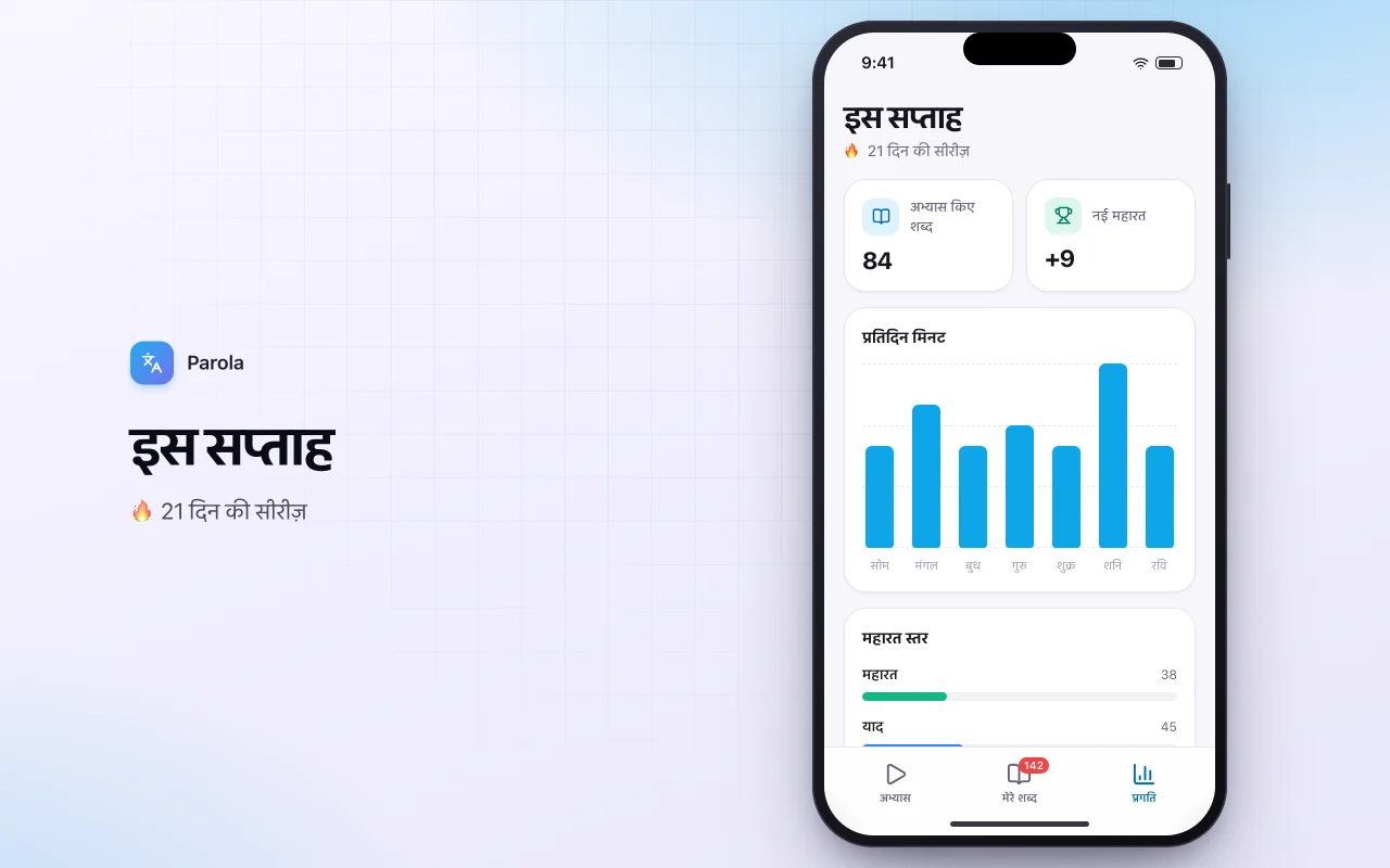 भाषा शब्दावली ट्रेनर: इस सप्ताह स्क्रीन