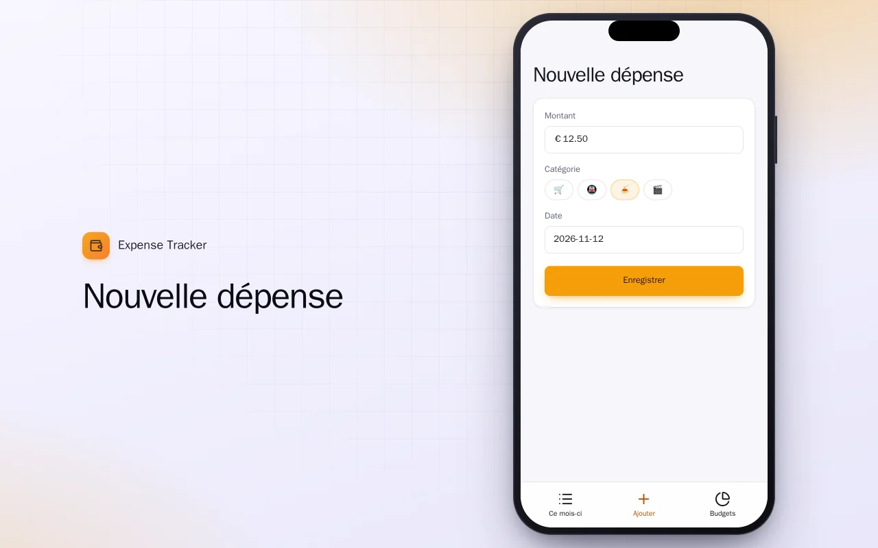 Dépenses (Flutter) : l’écran Nouvelle dépense