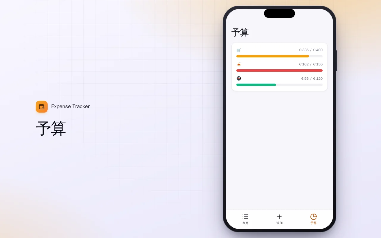 家計簿（Flutter）：予算画面