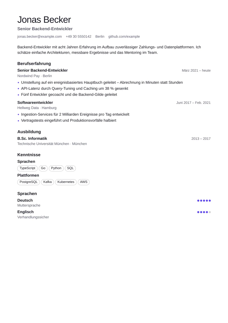 Screenshot von Startup