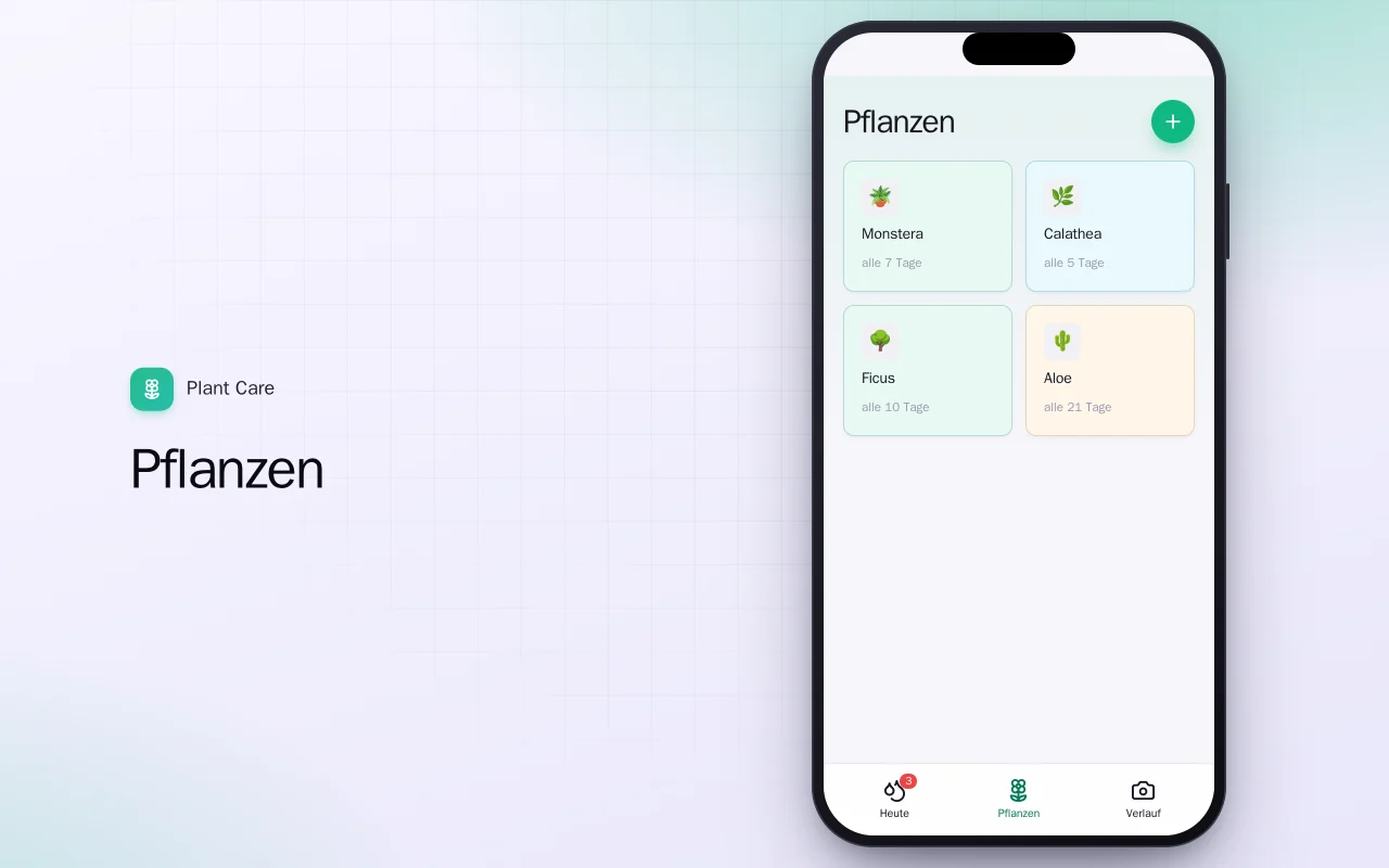 Pflanzenpflege (Flutter): der Bildschirm „Pflanzen“