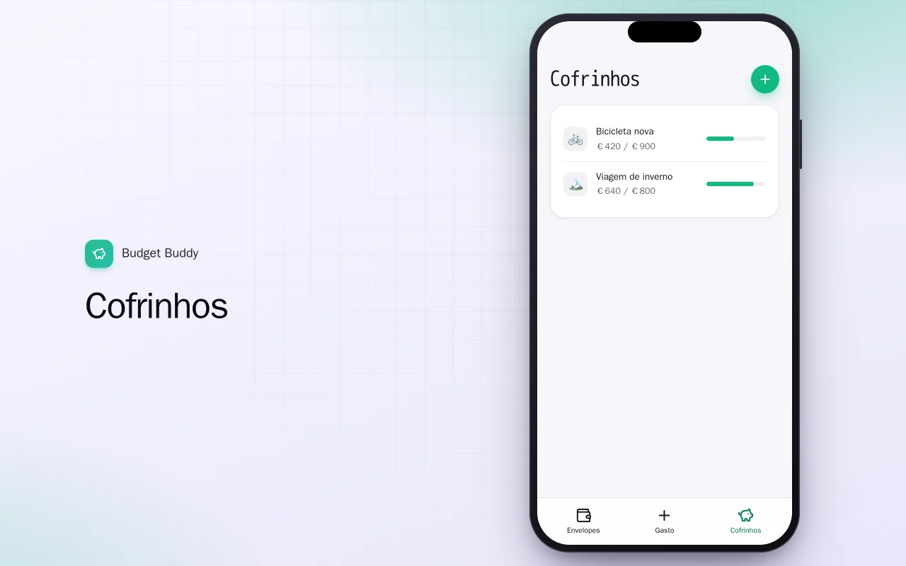 Budget Buddy (Flutter): a tela Cofrinhos