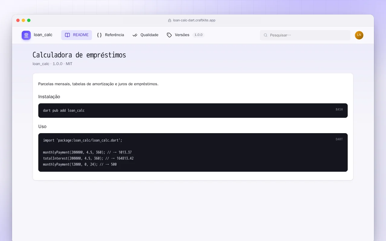 Calculadora de empréstimos (Dart): a tela Calculadora de empréstimos
