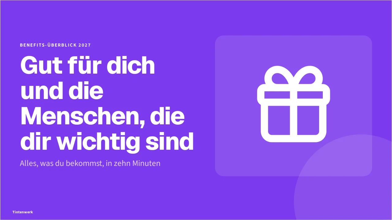 Screenshot von Benefits
