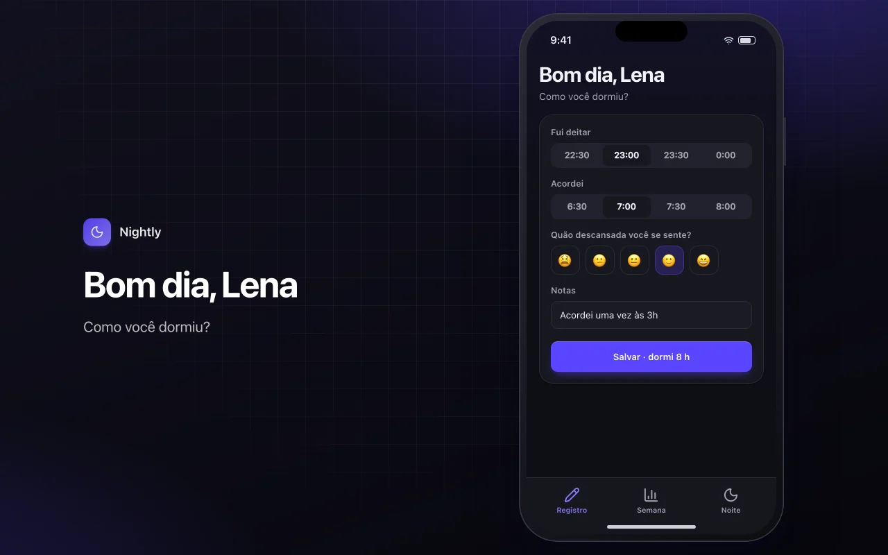 Diário do sono: a tela Bom dia, Lena