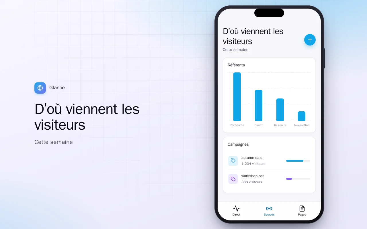 Trafic du site en poche : l’écran D’où viennent les visiteurs