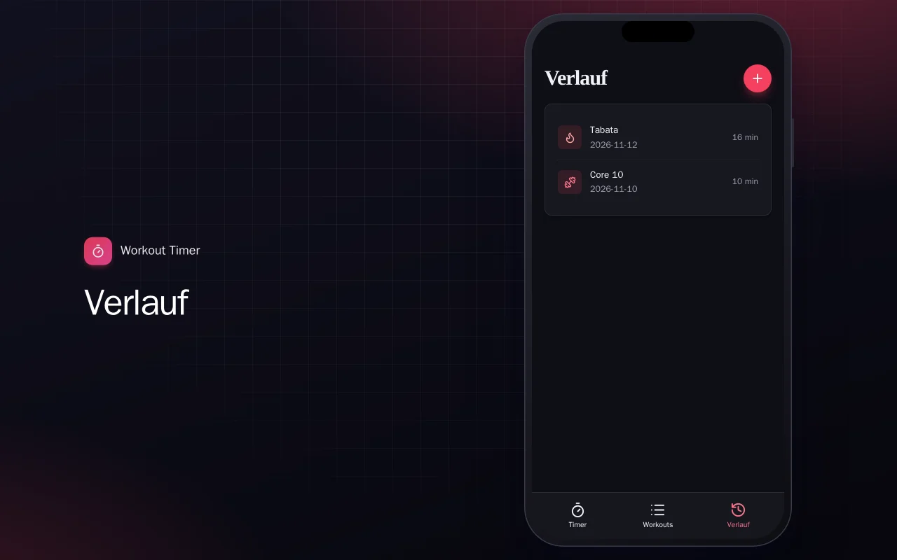 Workout-Timer (Flutter): der Bildschirm „Verlauf“
