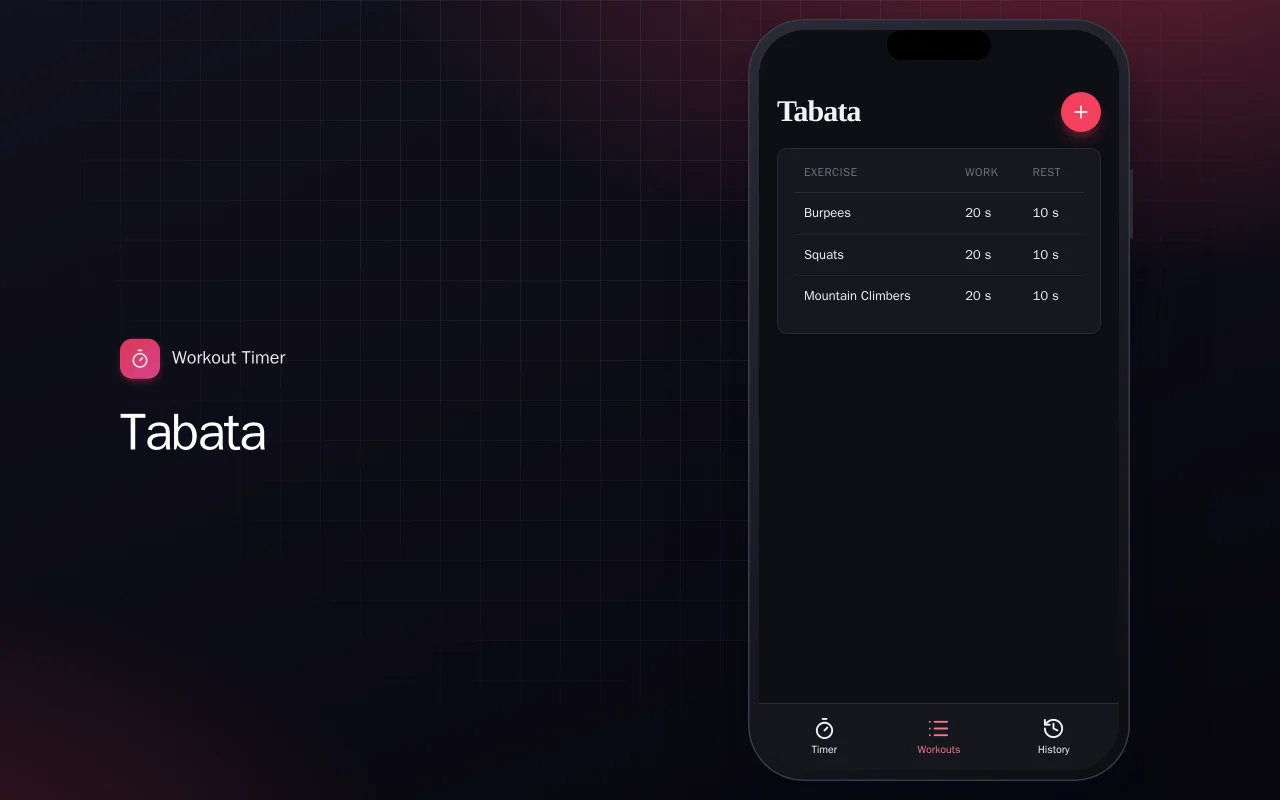 Workout Timer (Flutter): the Tabata screen