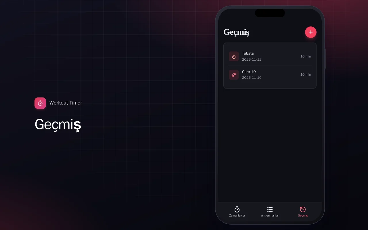 Antrenman Sayacı (Flutter): Geçmiş ekranı