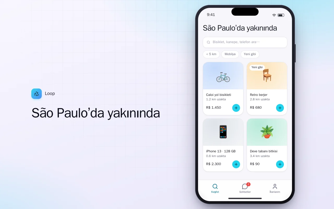 İkinci el pazaryeri: São Paulo’da yakınında ekranı