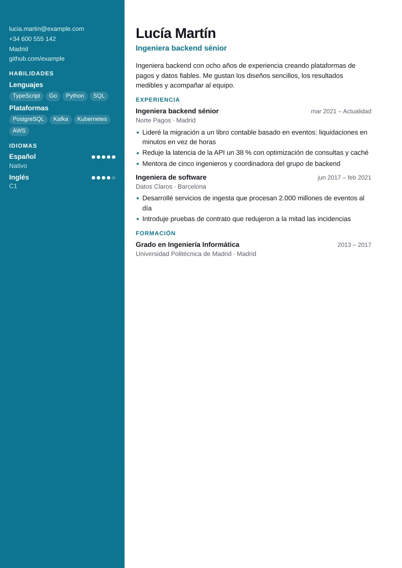 Captura de Gerente de producto