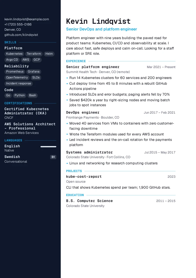 Screenshot of Pipeline