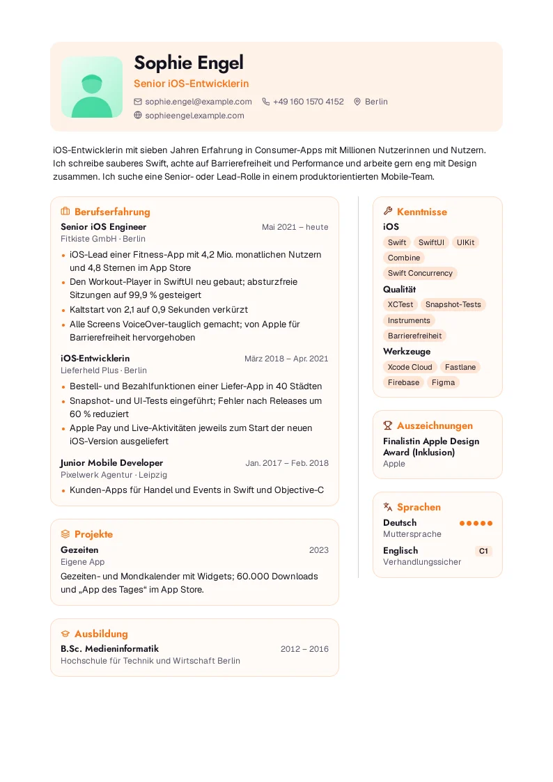 Screenshot von Swift