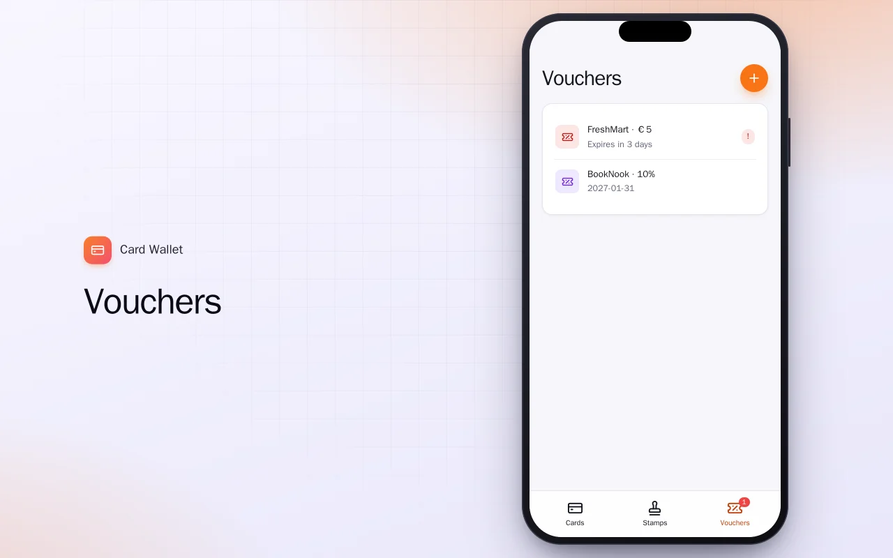 Loyalty Card Wallet (Flutter): the Vouchers screen