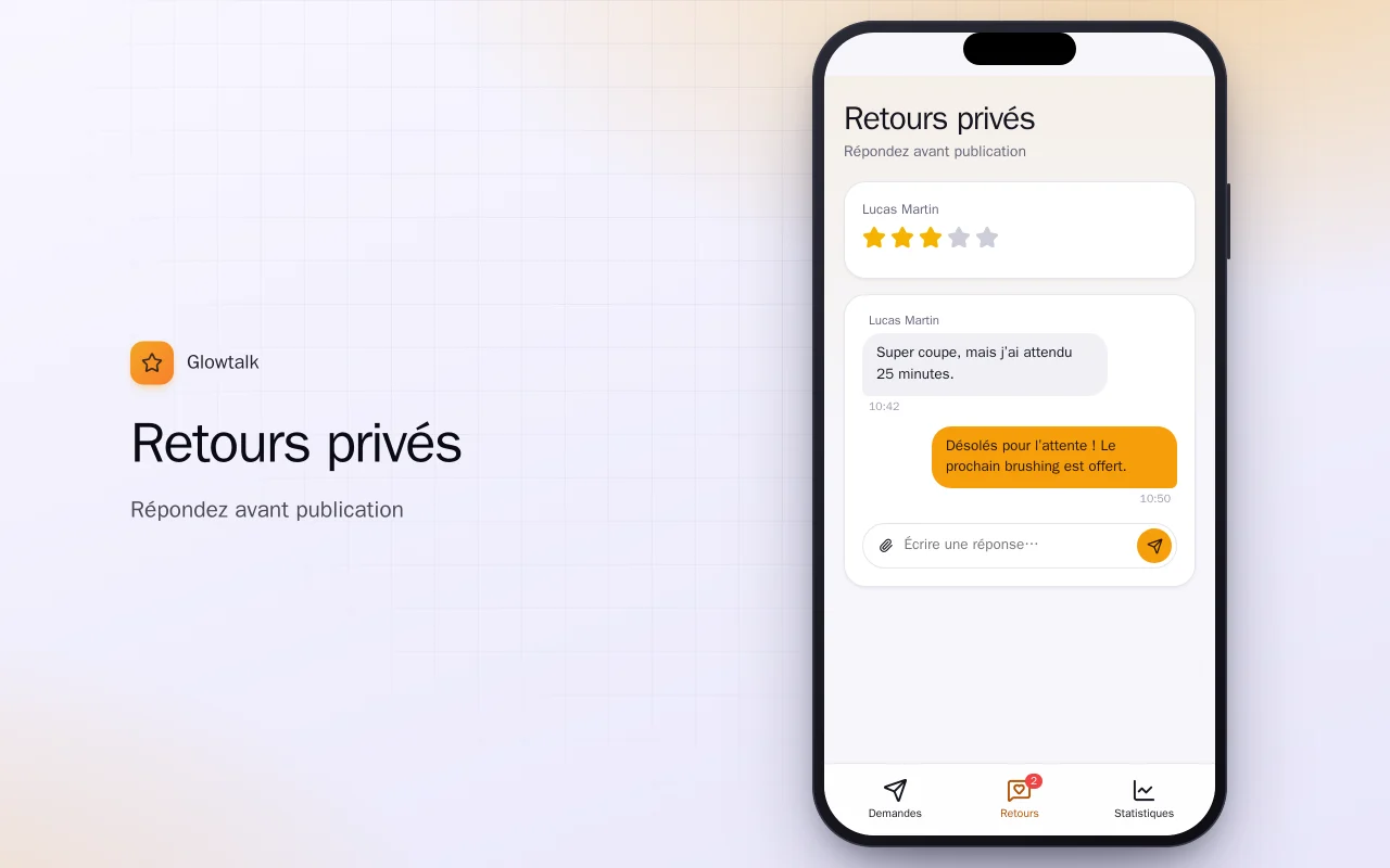 Demandes d’avis : l’écran Retours privés