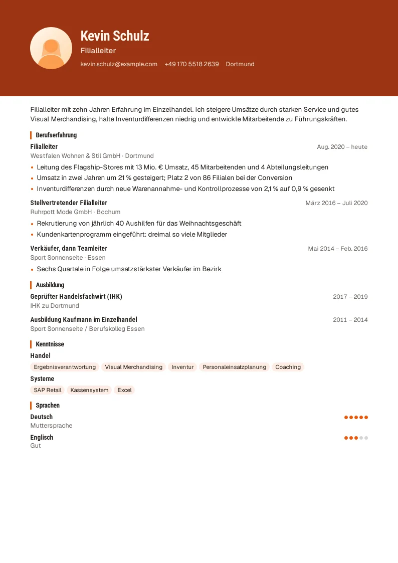 Screenshot von Schaufenster