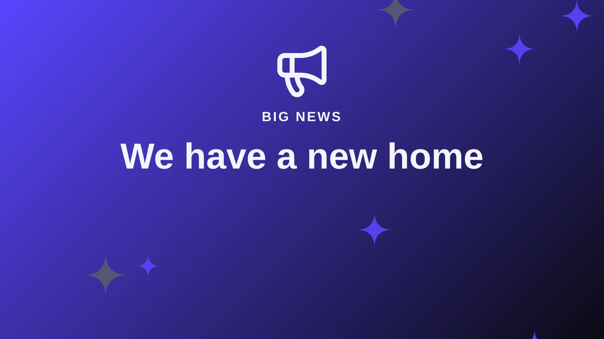 First frame of the Big Announcement video
