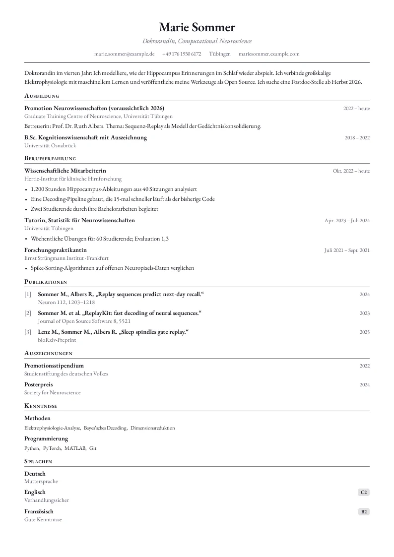 Screenshot von Thesis