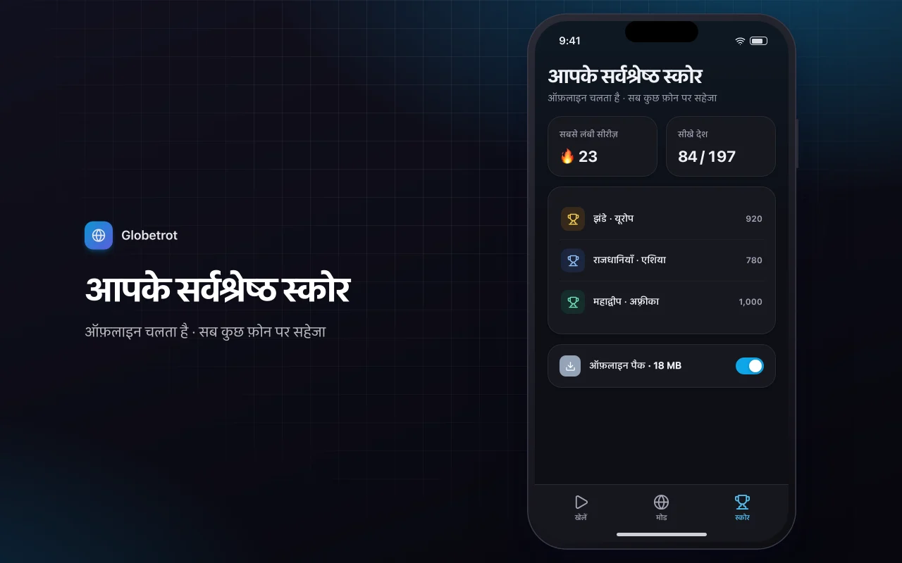 भूगोल एक्सप्लोरर: आपके सर्वश्रेष्ठ स्कोर स्क्रीन