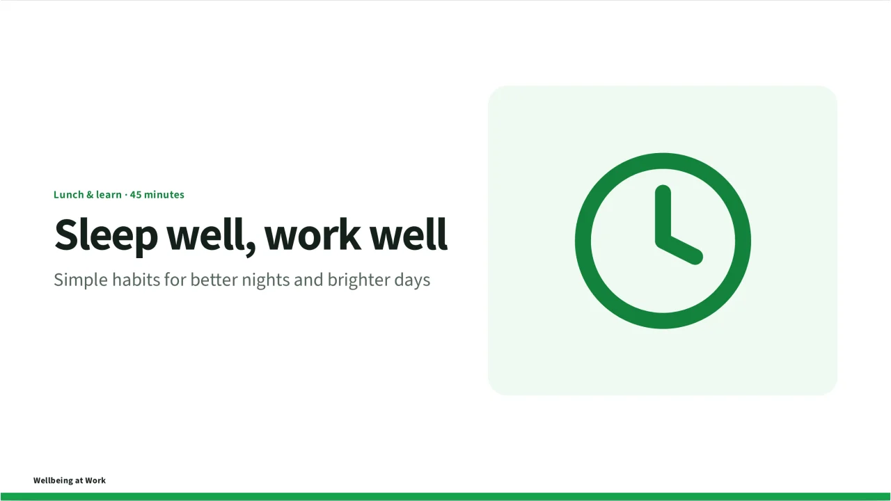 Screenshot of Wellbeing
