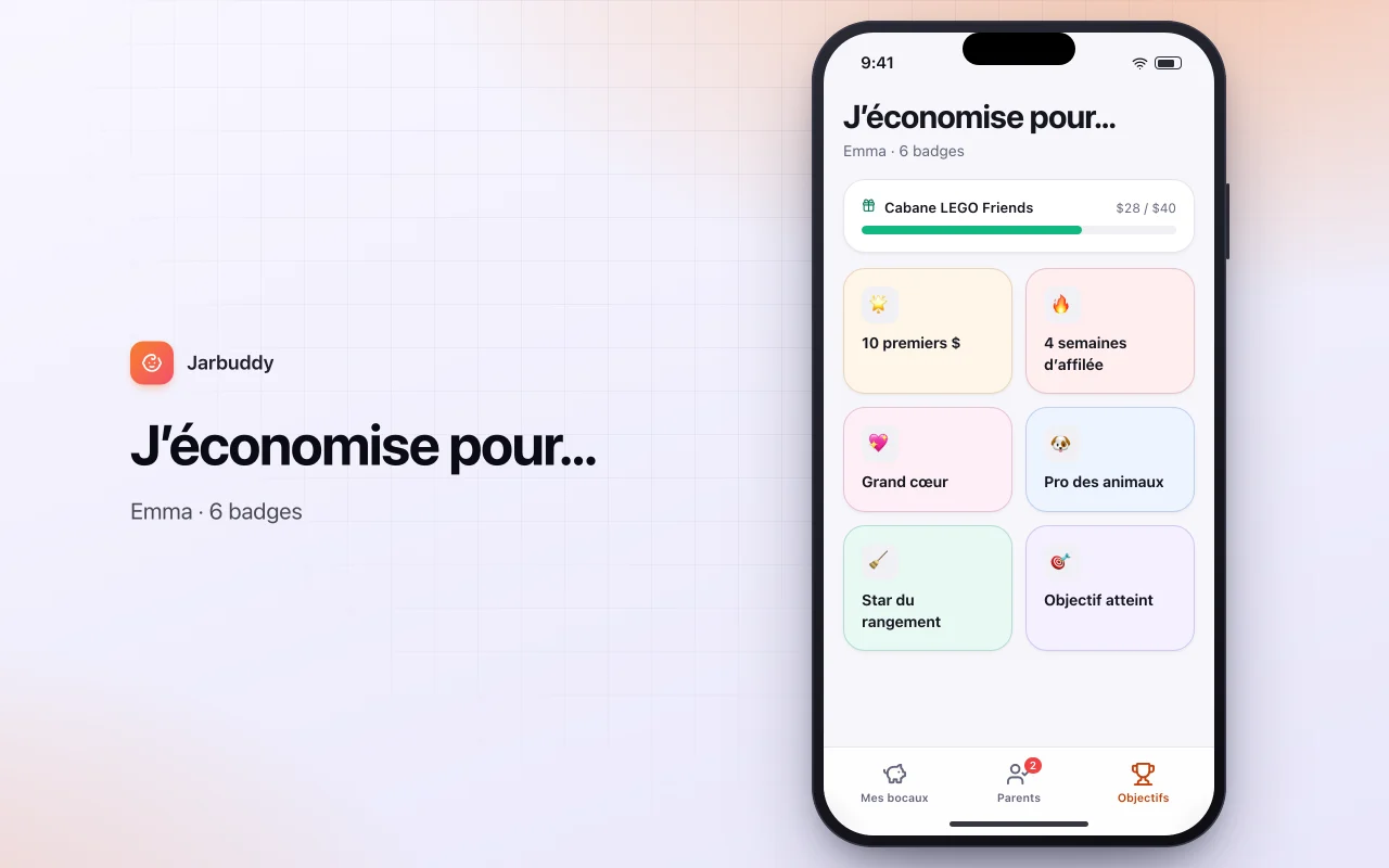 Argent de poche et tâches des enfants : l’écran J’économise pour…